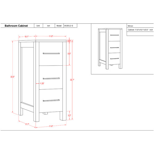 Wade Logan® Arroyos Solid Wood Freestanding Bathroom Cabinet & Reviews ...